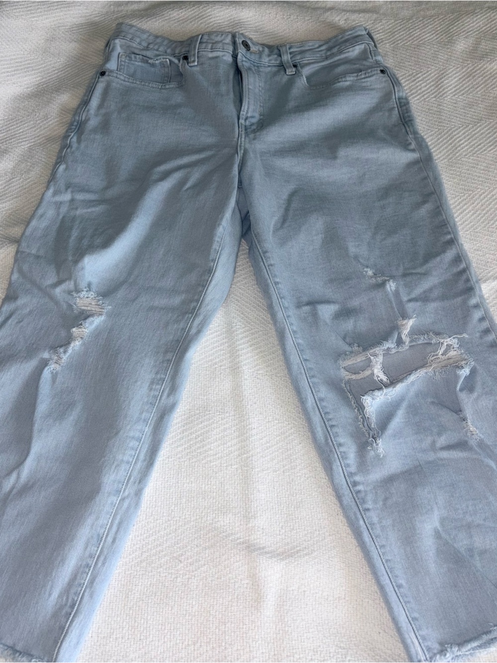 Old Navy Light Blue Ripped OG loose Jeans